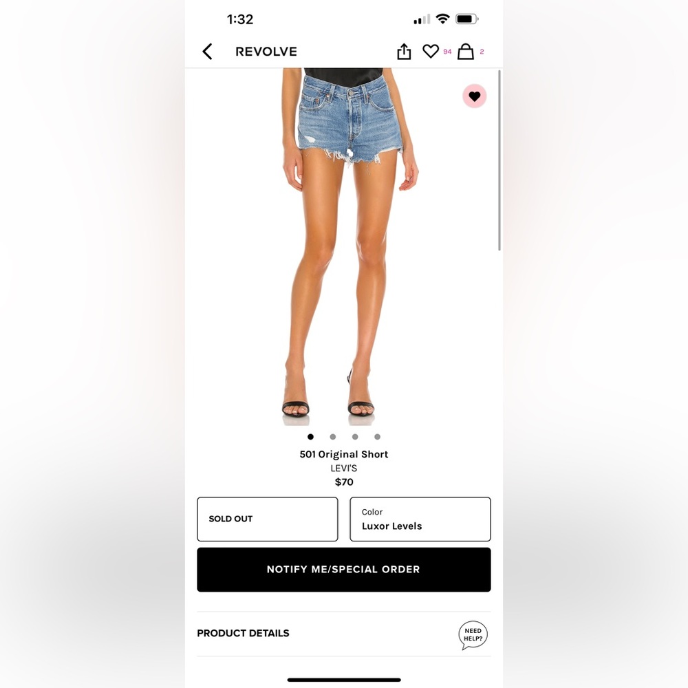 501 Levi Shorts